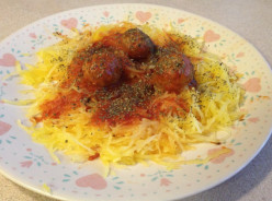 How to Cook Spaghetti Squash and Make Mock Spaghetti and Meatballs