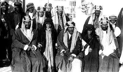 This photo from the early 20th century reportedly shows members of the Sauds of Arabia
