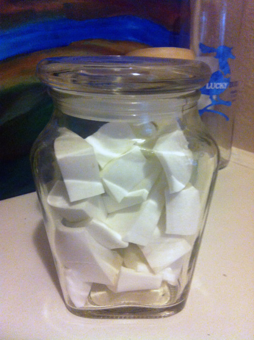 jar of makeup sponges