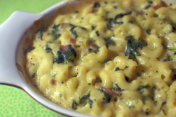 Macaroni and Cheese with Spinach and Bacon