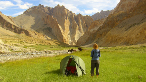 The climate in Ladakh in July is optimal