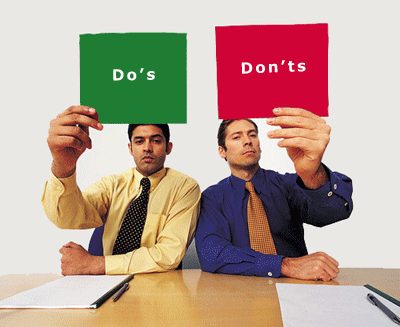 Do's & Don'ts which You need to Remember while Preparation