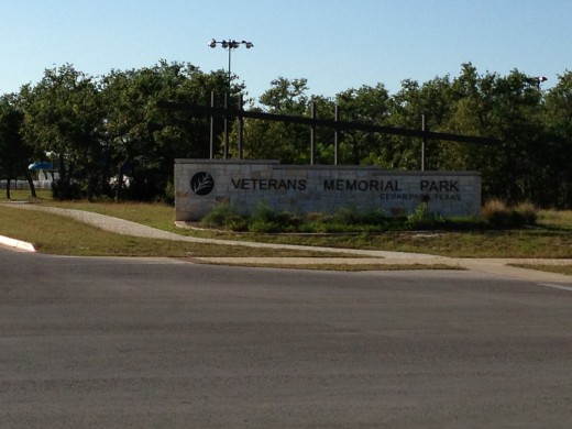 Entrance to Veterans Memorial Park  - Cedar Park TX