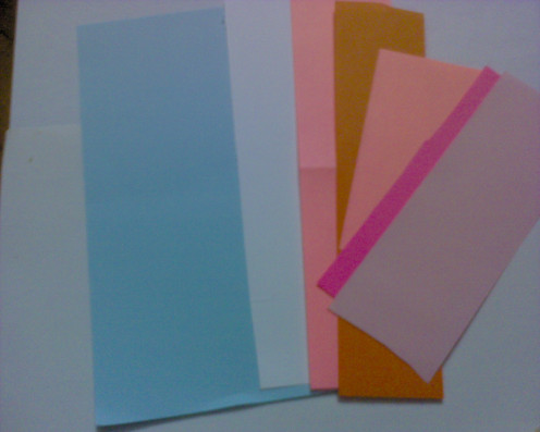 some assorted colorful construction papers