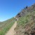 The path to the summit of Dog Mountain continues above a popular viewpoint. The path to the summit of Dog Mountain continues above a popular viewpoint.