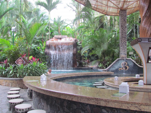 Front  entrance swim up pool bar.