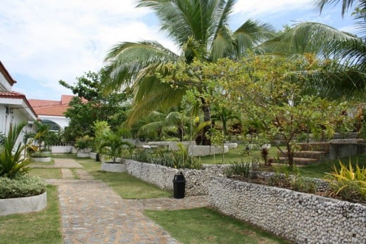 Santander, Liloan,  Cebu, Philippines, Hotel Eden Resort - seafront above the cliff - the garden