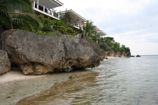 Santander, Liloan,  Cebu, Philippines, Hotel Eden Resort - seafront above the cliff - private beach