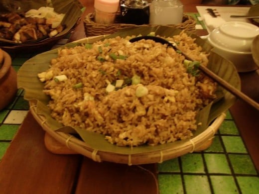 Filipino Native Food - Fried Rice - Light House Restaurant, Cebu City, Philippines