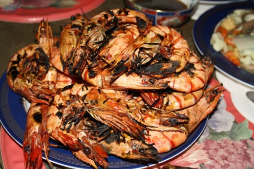 Filipino Food - Grilled Shrimps