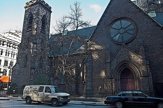 This 19th century Gothic Revival church in Manhattan was turned into a nightclub called The Limelight in 1983.