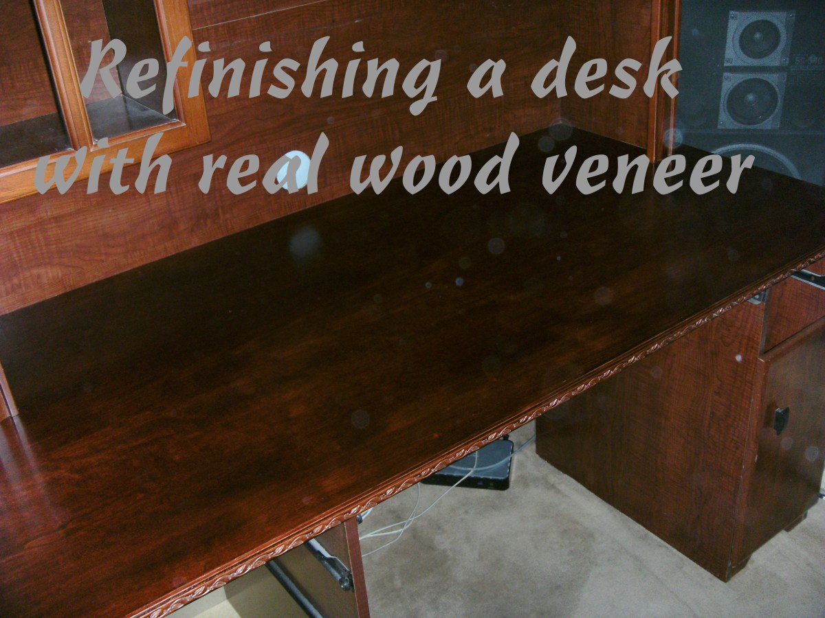 Refinishing A Desktop Using Real Wood Veneer Dengarden