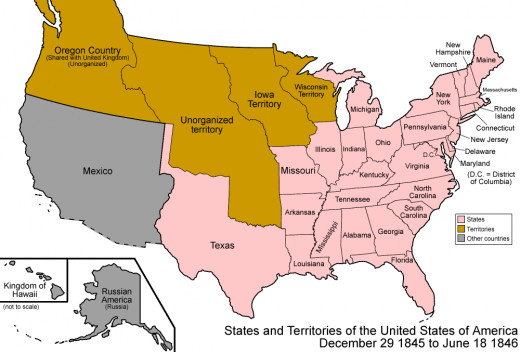 American Frontier Map 1846