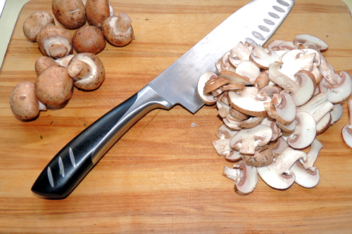 slice those mushrooms