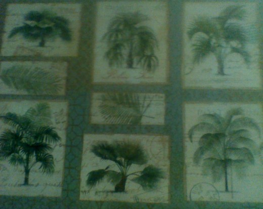 My palm tree place mat, side 2 