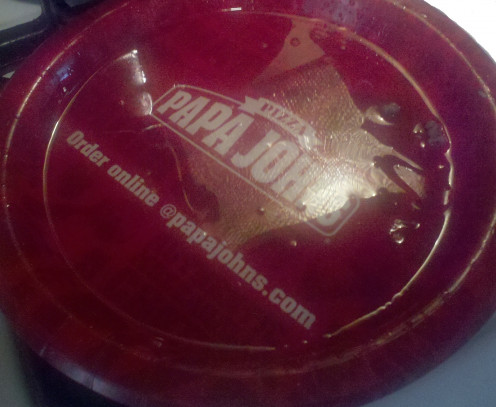 Drain grease onto disposable plate