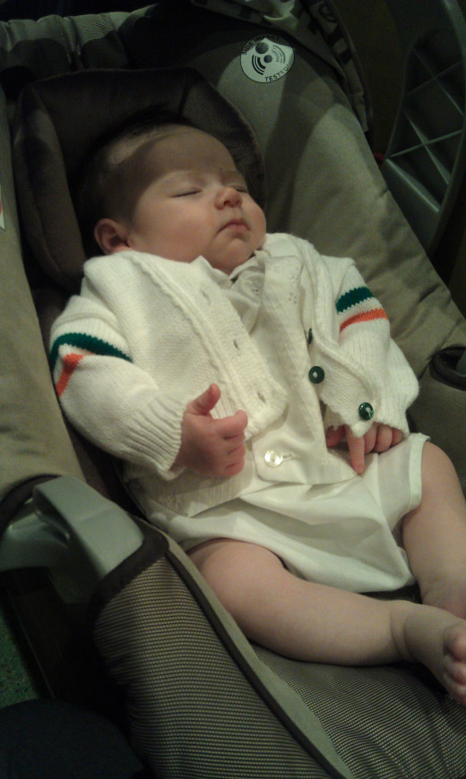 Channeling the Fonz while getting Baptized.
