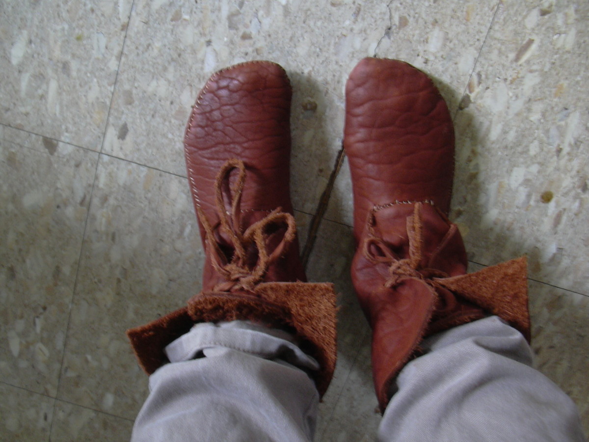 Made My Own Buffalo and Elk Leather Moccasins