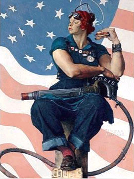 2. Norman Rockwell's Rosie the RIveter painting 