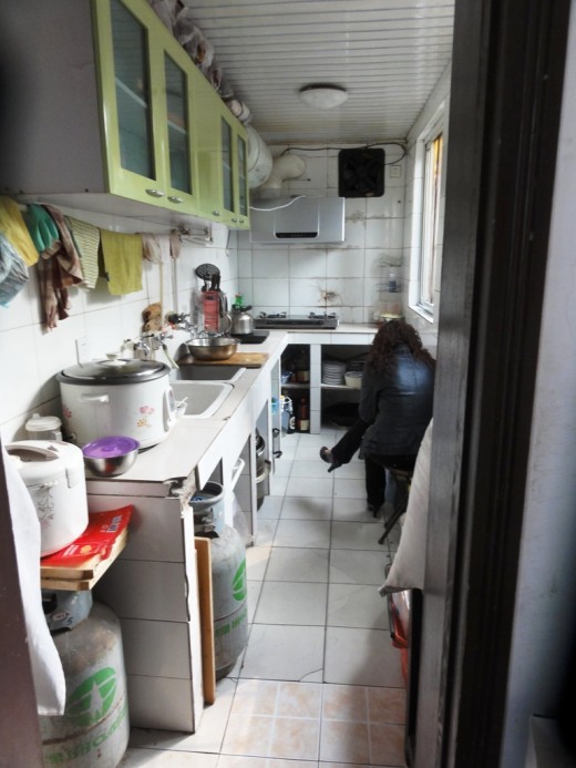 3 d) The kitchen in the Hutong home that we visited