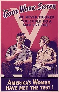 Recruiting women for WW2 vintage poster