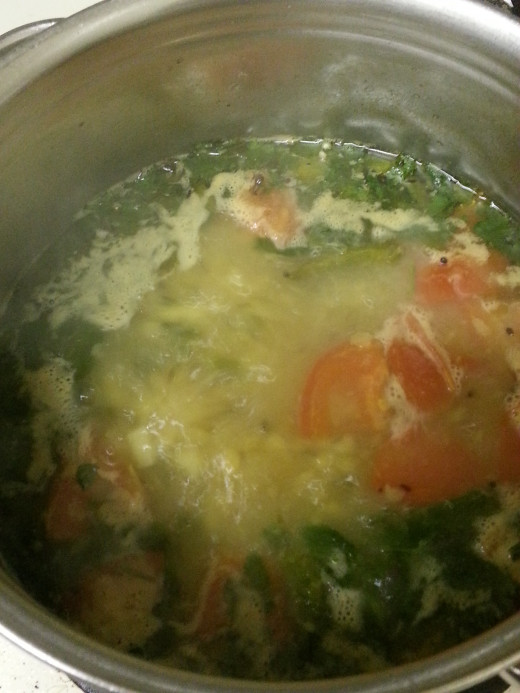 Add in lemon extract and Cilantro