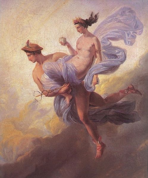 Jean Alaux, "Pandora carried off by Mercury."