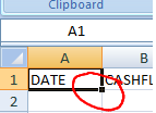 Microsoft Excel Dragbox