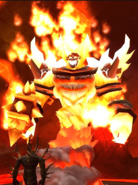 Ragnaros, the main boss of the Molten Core.