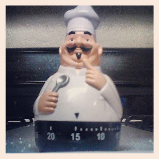 Our Trusty Little Kitchen Chef Timer Reminds Us To Check Our Delicious Chops.