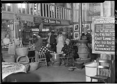 1950's General Store-People playing checkers
