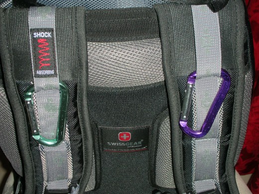 Attach points on the straps.