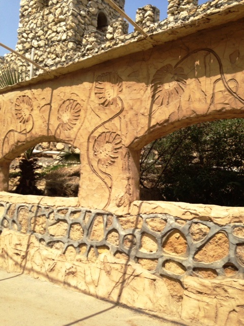Beautiful decorative walls at the Coptic Church near Garbage City Egypt