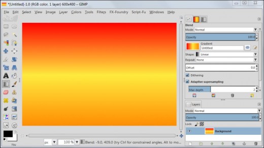 Fig 5 Create custom gradients in GIMP 2.8