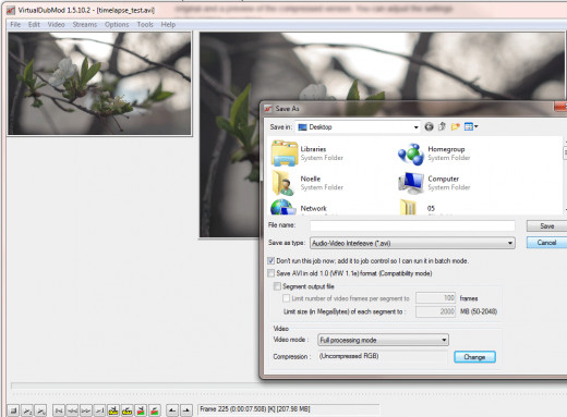 Compressing a video file with VirtualdubMod