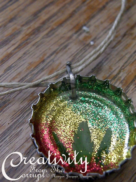 Make your bottle cap necklace look interesting not boring. 