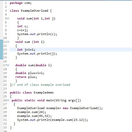 Method overloading in java