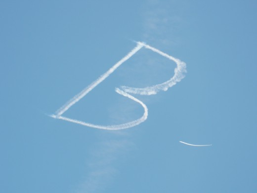 B in Sky Writing