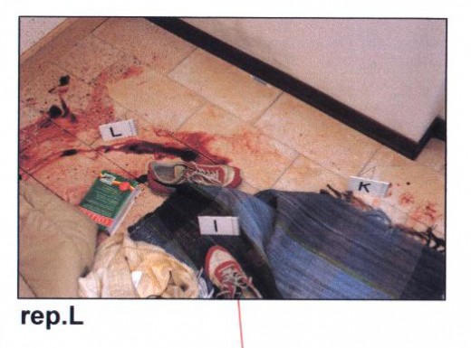 Italian police crime scene Meredith Kercher Murder