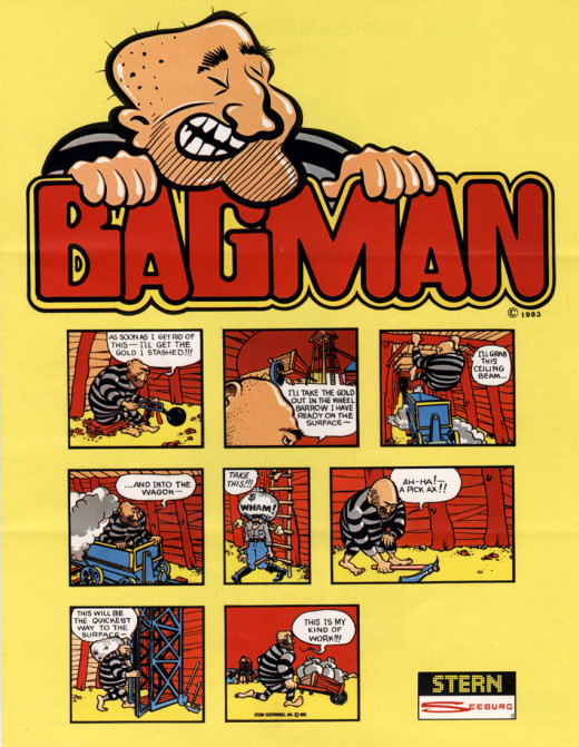 This flyer gives some insight into the 'Bagman' character