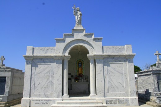 There are a number of society tombs in St. Louis No. 3, and some of the only ones that are still used and kept up in the city.