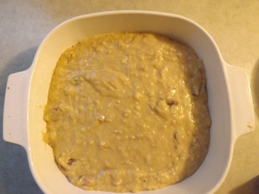 Pour into your pan.