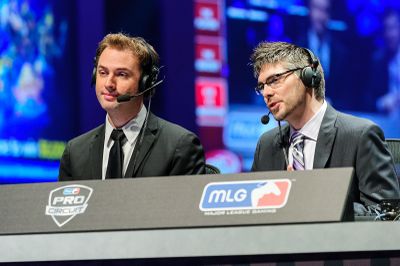 Day9 and DJ Wheat commentating at MLG