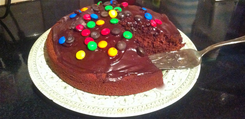 Who can resist home-made chocolate cake?