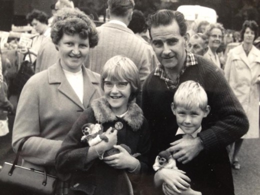 Brenda and Bob Neill with daughter Barbara and son Les....in the 60's