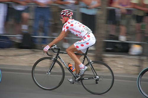The best climber in the Tour de France wears the polka dot jersey