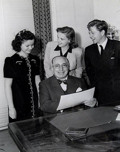 With Shirley Temple, Judy Garland and Mickey Rooney