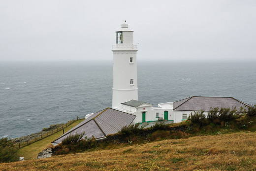Lighthouses in Cornwall: Trevose Head Lighthouse. 