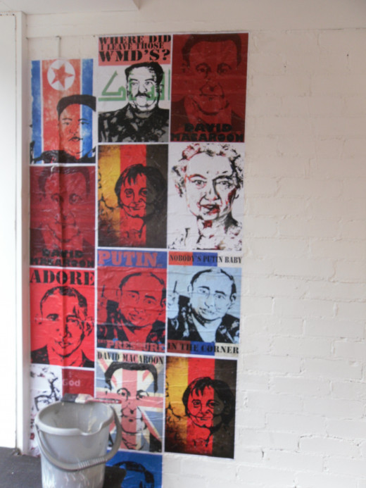 Here is an example of what you can do with wheat paste, in the initial stages of one of my poster art pieces. 