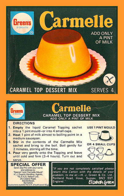 Caramel Dessert topping containing Carrageenan